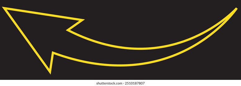 color curved arrow icon. flat style curved arrow icon on a white background. vector illustration.