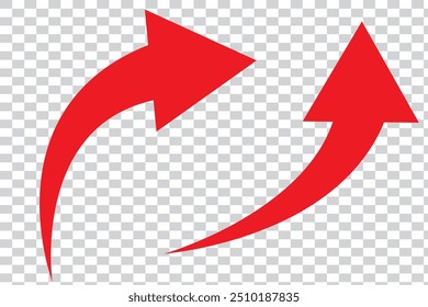 color curved arrow icon. flat style curved arrow icon on a white background. vector illustration.