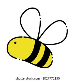 color cute bee insect animal flying