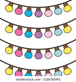 color cute bulb hanging decoration background