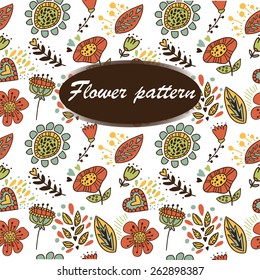 Color cute floral pattern. Ideal for fabric and wallpapers