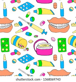 Color cute medical pattern