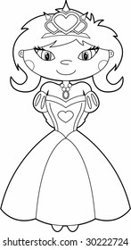 Color In Cute Princess