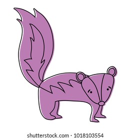 color cute and sad skunk wild animal