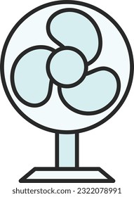 Color daily necessities illustration electric fan