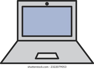 Color daily necessities illustration laptop computer