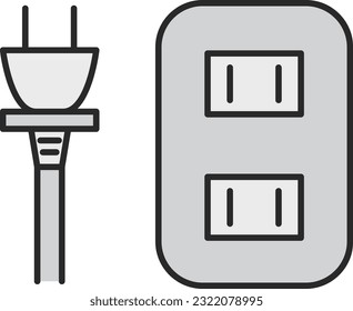Color daily necessities illustration outlet plug