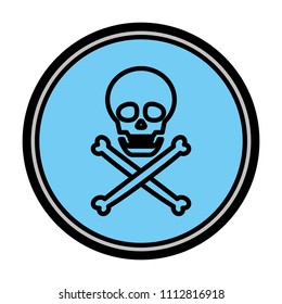 color danger skull warning symbol emblem