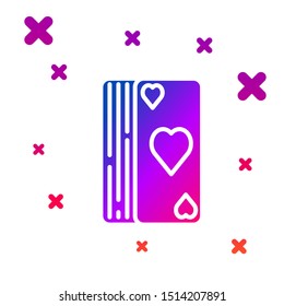 Color Deck of playing cards icon isolated on white background. Casino gambling. Gradient random dynamic shapes. Vector Illustration