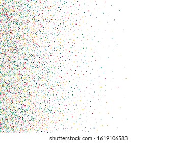 Color Decoration Dust Design. Rainbow Carnival Confetti Postcard. Celebration Wallpaper. Top Color Banner.