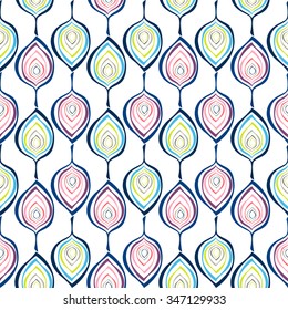 color decorative abstraction, seamless vector,creative leaves pattern