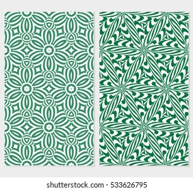 color decorative floral ornament. modern pattern set. seamless vector illustration. for interior design, textile, wallpaper