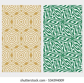 color decorative floral ornament. modern pattern set. seamless vector illustration. for interior design, textile, wallpaper