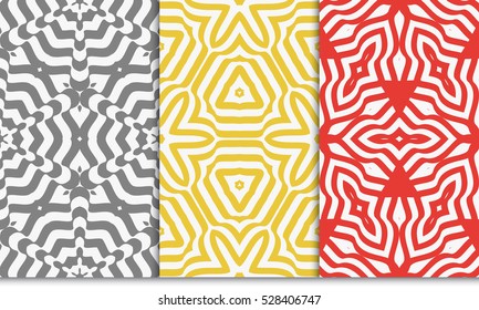 color decorative floral seamless pattern set. vector illustration. for design, interior, wallpaper, invitation