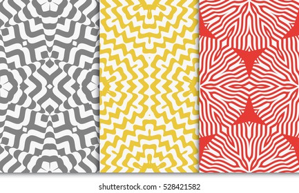 color decorative floral seamless pattern set. vector illustration. for design, interior, wallpaper, invitation