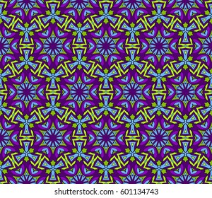 color decorative geometric floral pattern. seamless vector illustration. for wallpaper, invitation, fabric textile