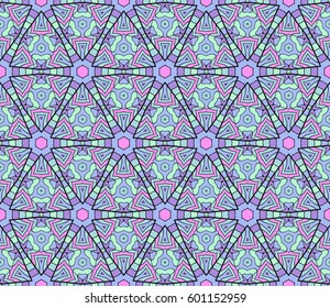 color decorative geometric floral pattern. seamless vector illustration. for wallpaper, invitation, fabric textile