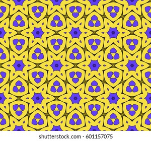 color decorative geometric floral pattern. seamless vector illustration. for wallpaper, invitation, fabric textile