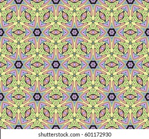 color decorative geometric floral pattern. seamless vector illustration. for wallpaper, invitation, fabric textile