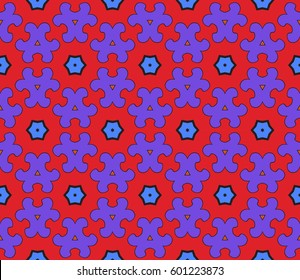 color decorative geometric floral pattern. seamless vector illustration. for wallpaper, invitation, fabric textile