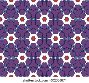 color decorative geometric floral pattern. seamless vector illustration. for wallpaper, invitation, fabric textile