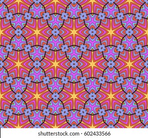color decorative geometric floral pattern. seamless vector illustration. for wallpaper, invitation, fabric textile