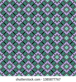 Color decorative seamless pattern with geometric ornamnet. Vector illustration.