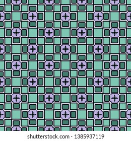 Color decorative seamless pattern with geometric ornamnet. Vector illustration.