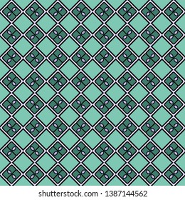 Color decorative seamless pattern with geometric ornamnet. Vector illustration.