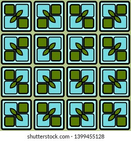 Color decorative seamless pattern with geometric ornamnet. Vector illustration.