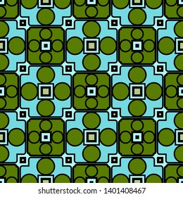 Color decorative seamless pattern with geometric ornamnet. Vector illustration.