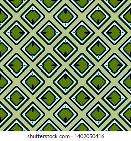 Color decorative seamless pattern with geometric ornamnet. Vector illustration.