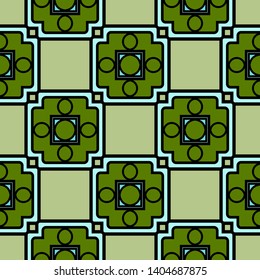 Color decorative seamless pattern with geometric ornamnet. Vector illustration.