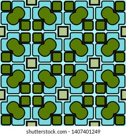 Color decorative seamless pattern with geometric ornamnet. Vector illustration.