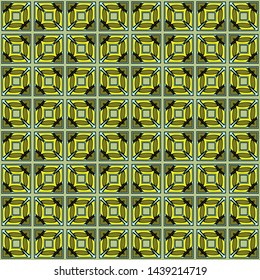 Color decorative seamless pattern with geometric ornamnet. Vector illustration.