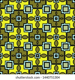 Color decorative seamless pattern with geometric ornamnet. Vector illustration.