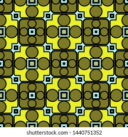 Color decorative seamless pattern with geometric ornamnet. Vector illustration.