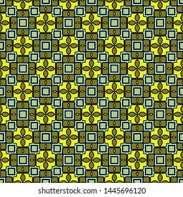 Color decorative seamless pattern with geometric ornamnet. Vector illustration.