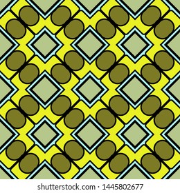 Color decorative seamless pattern with geometric ornamnet. Vector illustration.