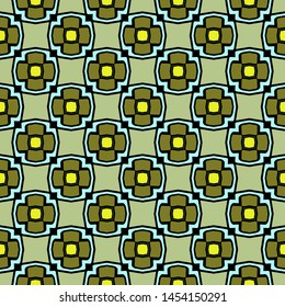 Color decorative seamless pattern with geometric ornamnet. Vector illustration.