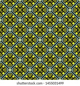 Color decorative seamless pattern with geometric ornamnet. Vector illustration.