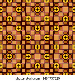 Color decorative seamless pattern with geometric ornamnet. Vector illustration.