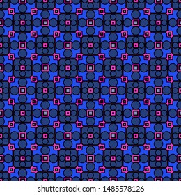 Color decorative seamless pattern with geometric ornamnet. Vector illustration.