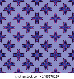Color decorative seamless pattern with geometric ornamnet. Vector illustration.