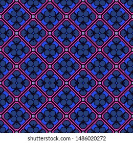 Color decorative seamless pattern with geometric ornamnet. Vector illustration.