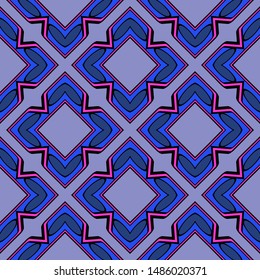 Color decorative seamless pattern with geometric ornamnet. Vector illustration.
