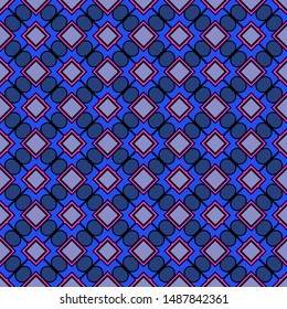 Color decorative seamless pattern with geometric ornament. Vector illustration.