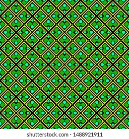 Color decorative seamless pattern with geometric ornamnet. Vector illustration.