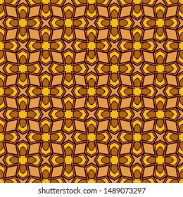 Color decorative seamless pattern with geometric ornamnet. Vector illustration.