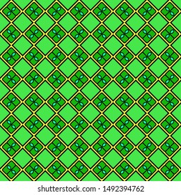 Color decorative seamless pattern with geometric ornamnet. Vector illustration.